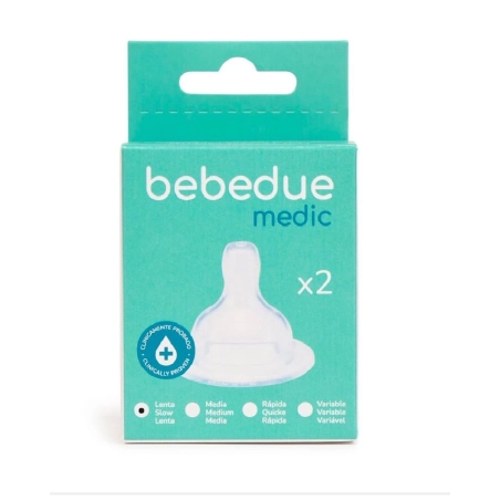 Pack 2 tetinas silicona de Bebe Due Lento