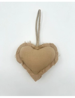 Colgante Corazón Crepe de Giraffa Bianca e Blu