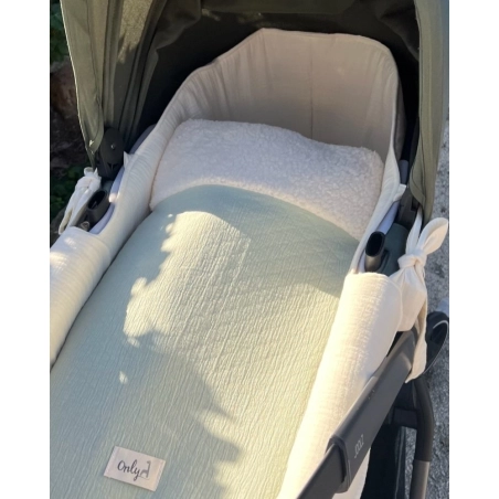 Saco cuco Crepe interior borrego de Giraffa Bianca e Blu