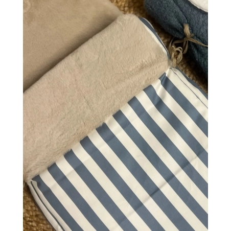 Saco Cuco Giorgia interior pelo de Giraffa Bianca e Blu Azul