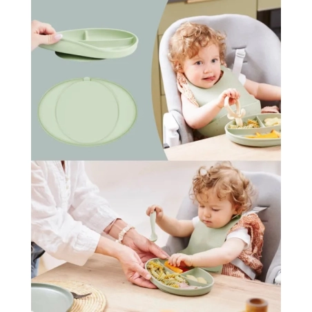 Plato con divisiones y ventosas de Babymoov