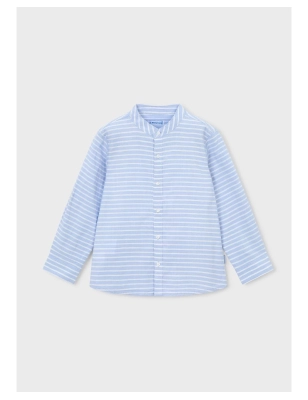 Camisa Manga Larga Cuello Mao Rayas De Mayoral
