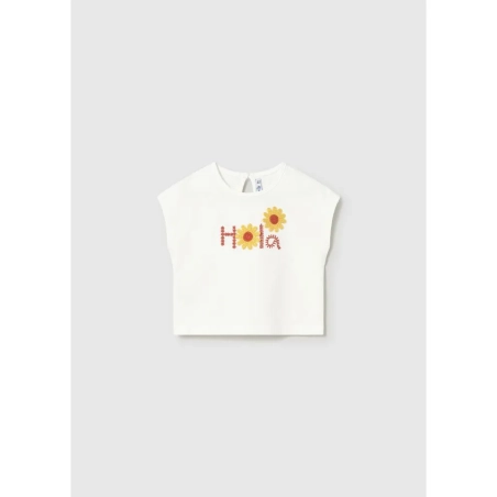 Camiseta Manga Corta Apliques Crochet De Mayoral