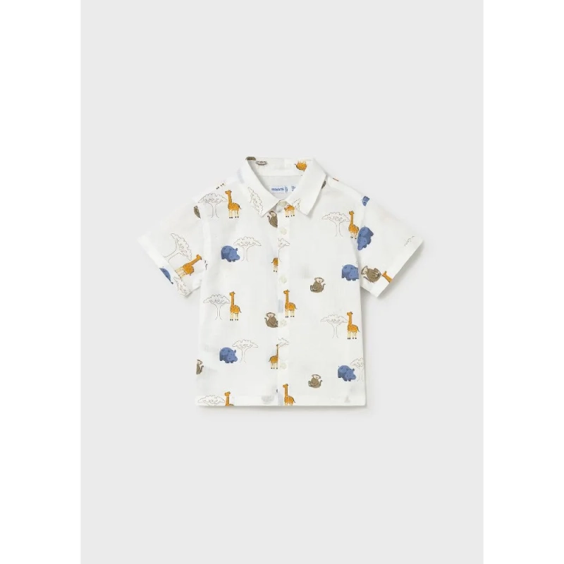 Camisa Manga Corta Estampada De Mayoral