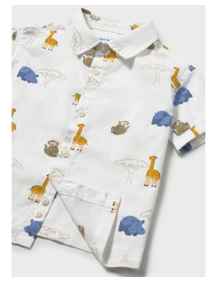 Camisa Manga Corta Estampada De Mayoral