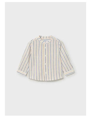 Camisa Manga Larga Lino Cuello Mao De Mayoral