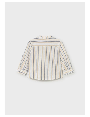 Camisa Manga Larga Lino Cuello Mao De Mayoral