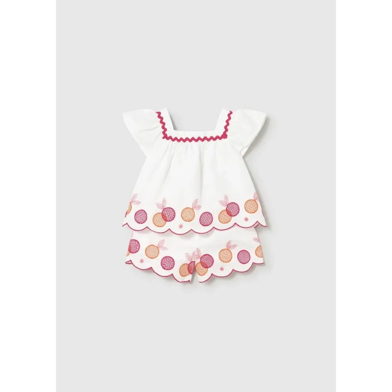 Conjunto Bermuda Bordada De Mayoral