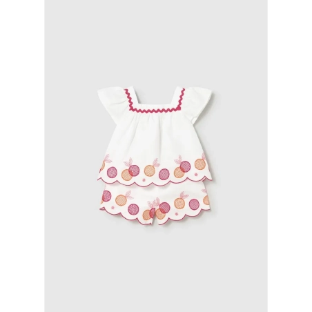 Conjunto Bermuda Bordada De Mayoral