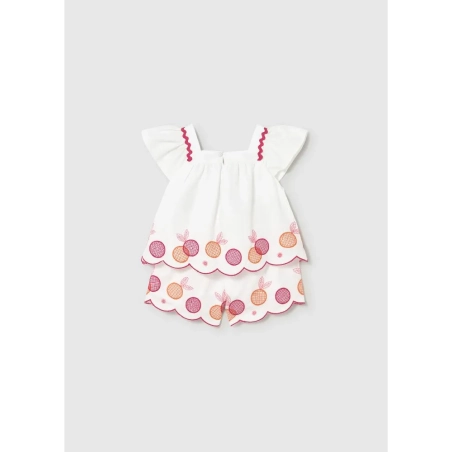 Conjunto Bermuda Bordada De Mayoral