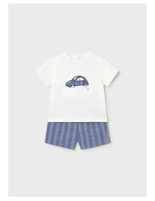 Conjunto Bermuda Lino Aplique De Mayoral