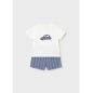 Conjunto Bermuda Lino Aplique De Mayoral