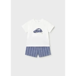 Conjunto Bermuda Lino Aplique De Mayoral