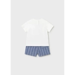Conjunto Bermuda Lino Aplique De Mayoral