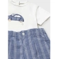 Conjunto Bermuda Lino Aplique De Mayoral