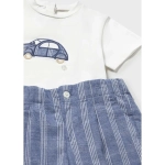Conjunto Bermuda Lino Aplique De Mayoral