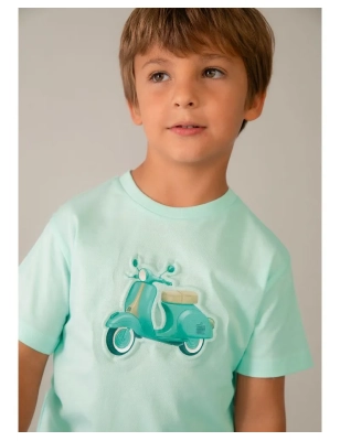 Camiseta Manga Corta Embossed Vespa De Mayoral