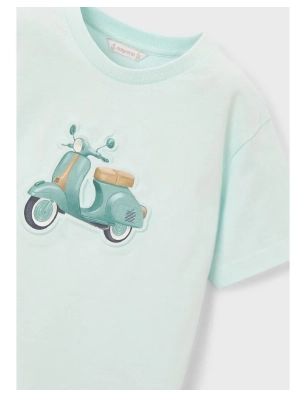 Camiseta Manga Corta Embossed Vespa De Mayoral