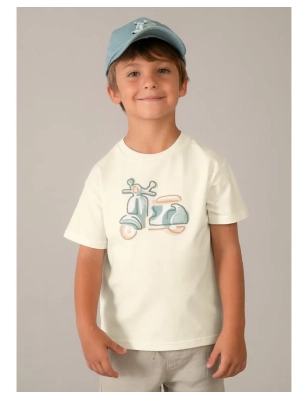 Camiseta Manga Corta Bordado De Mayoral