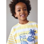 Camiseta Manga Corta Rayas Estampadas De Mayoral
