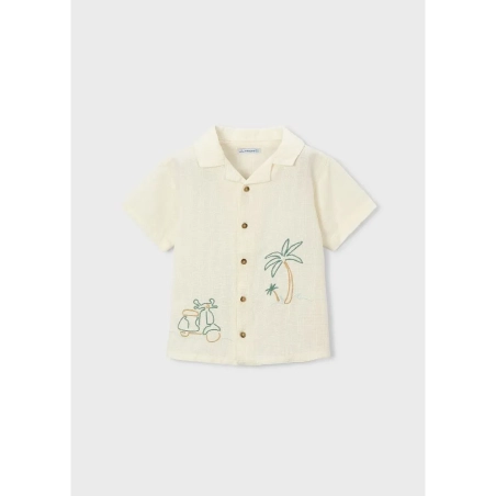Camisa Manga Corta Bordados De Mayoral