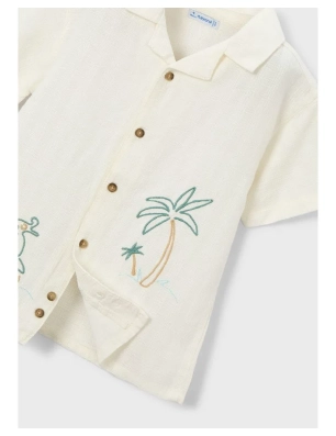 Camisa Manga Corta Bordados De Mayoral