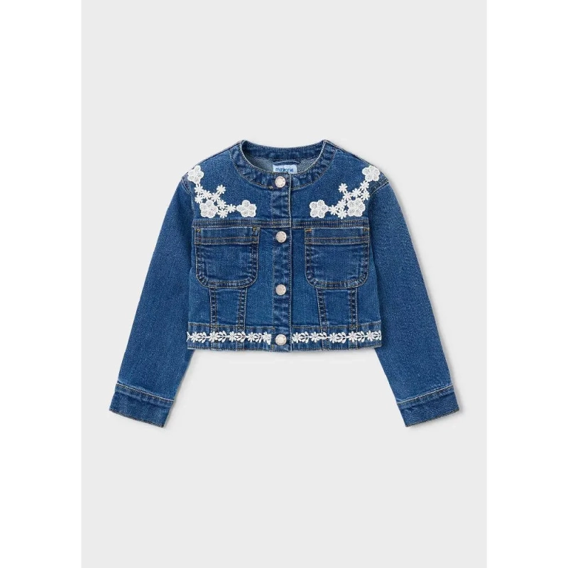 Cazadora Denim Guipur De Mayoral