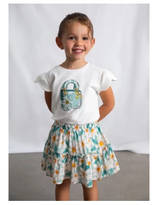 Falda Dobby Estampada De Mayoral