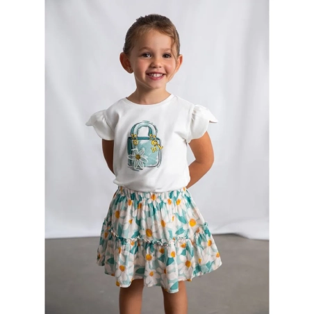 Falda Dobby Estampada De Mayoral