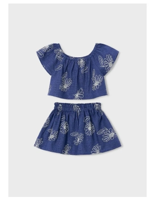 Conjunto Falda Lino Estampado De Mayoral