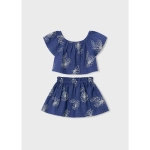 Conjunto Falda Lino Estampado De Mayoral