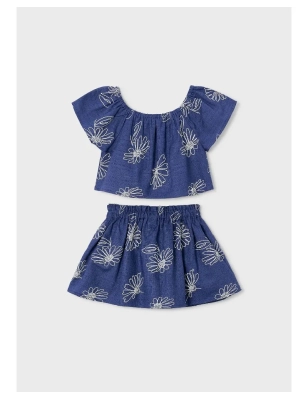 Conjunto Falda Lino Estampado De Mayoral
