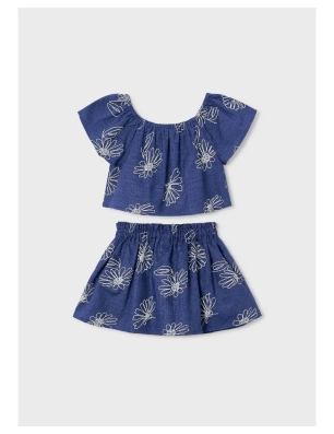 Conjunto Falda Lino Estampado De Mayoral