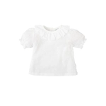 Camisa Plumeti Cuello Volante Manga Corta De Babidu