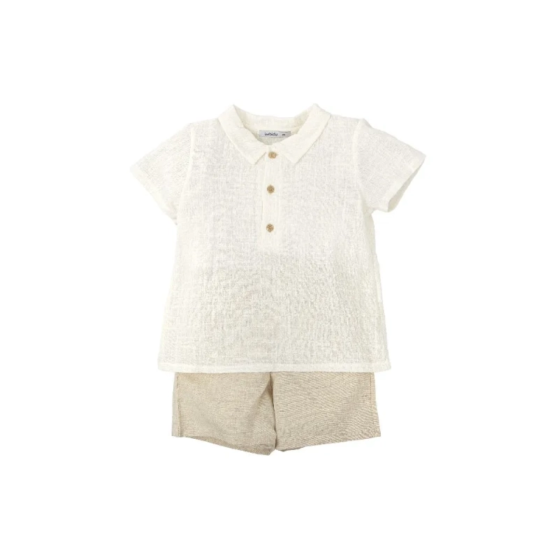 Conjunto Pantalon Manga Corta Pico Niño Magia De Babidu