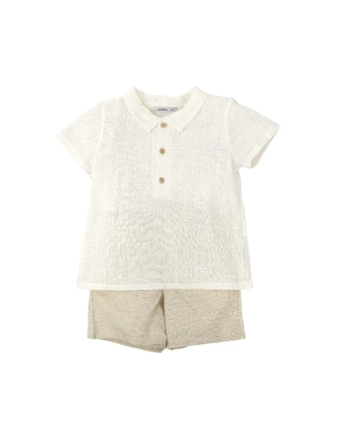Conjunto Pantalon Manga Corta Pico Niño Magia De Babidu