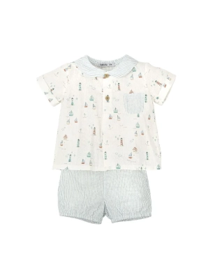 Conjunto Ranita Manga Corta Claridad De Babidu