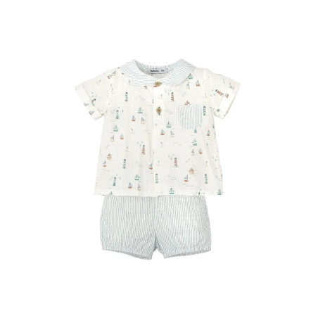 Conjunto Ranita Manga Corta Claridad De Babidu