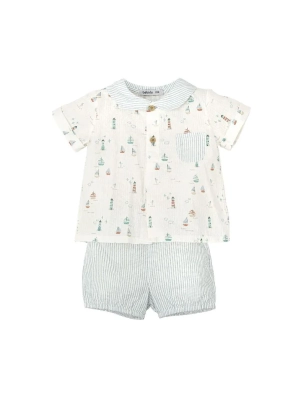 Conjunto Ranita Manga Corta Claridad De Babidu