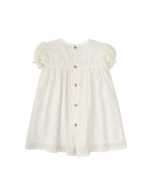 Vestido Manga Corta Bordado Vinculo De Babidu