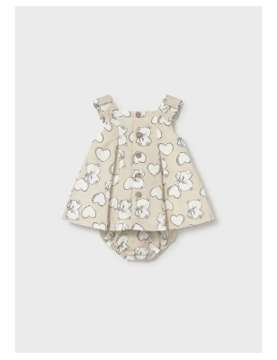 Vestido Lino Estampado De Mayoral