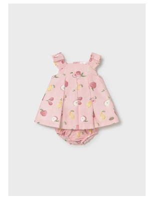 Vestido Lino Estampado De Mayoral