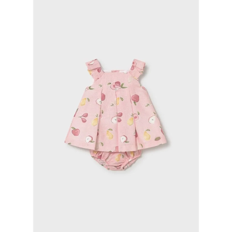Vestido Lino Estampado De Mayoral