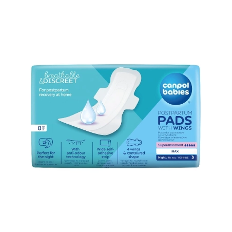 Compresas Postparto Discreet Alas Noche de Canpol Babies