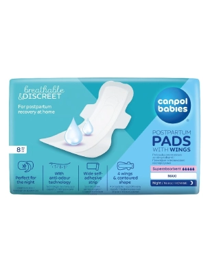 Compresas Postparto Discreet Alas Noche de Canpol Babies