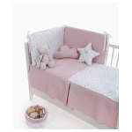 Colcha y Protector de Maxicuna Benjamín de Uzturre Rosa Maquillaje