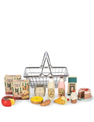 Cesta compra con alimentos de Konges Slojd