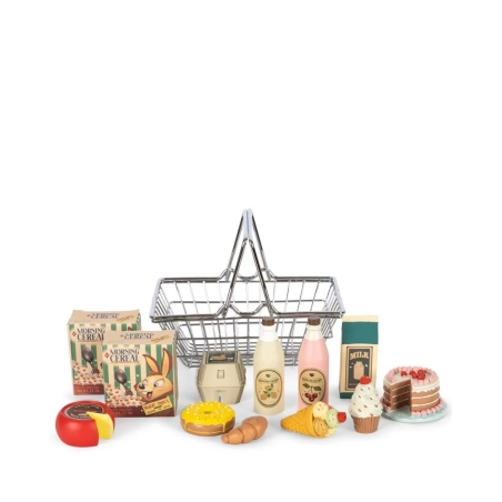Cesta compra con alimentos de Konges Slojd