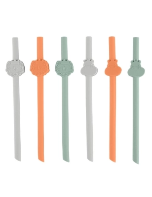 Set 6 pajitas Silicona de Chicco