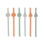 Set 6 pajitas Silicona de Chicco